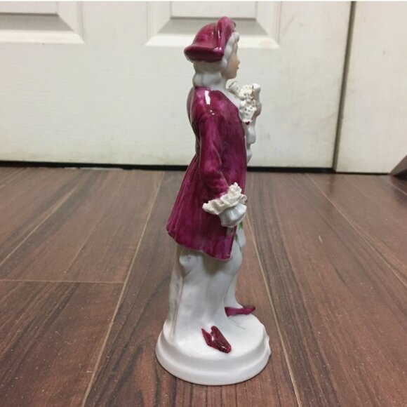 Vintage Sabre Ceramic Violin Player Figure 8 Inches Rococo Baroque Victorian - Picture 3 of 8